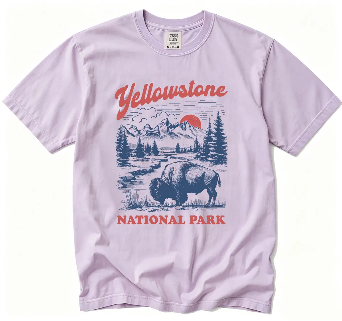 Yellowstone National Park Buffalo Animal Funny Meme T-Shirt für Männer und Frauen, Vintage-Mode, übergroßes, hochwertiges T-Shirt aus 100 % Baumwolle – Detail 7