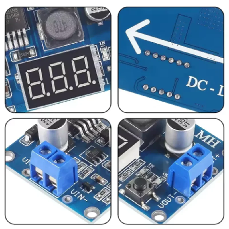 LM2596 DC DC Step Down Converter Voltage Regulator LED Display Voltmeter 4.0~40 to 1.3-37V Buck Adapter Adjustable Power Supply