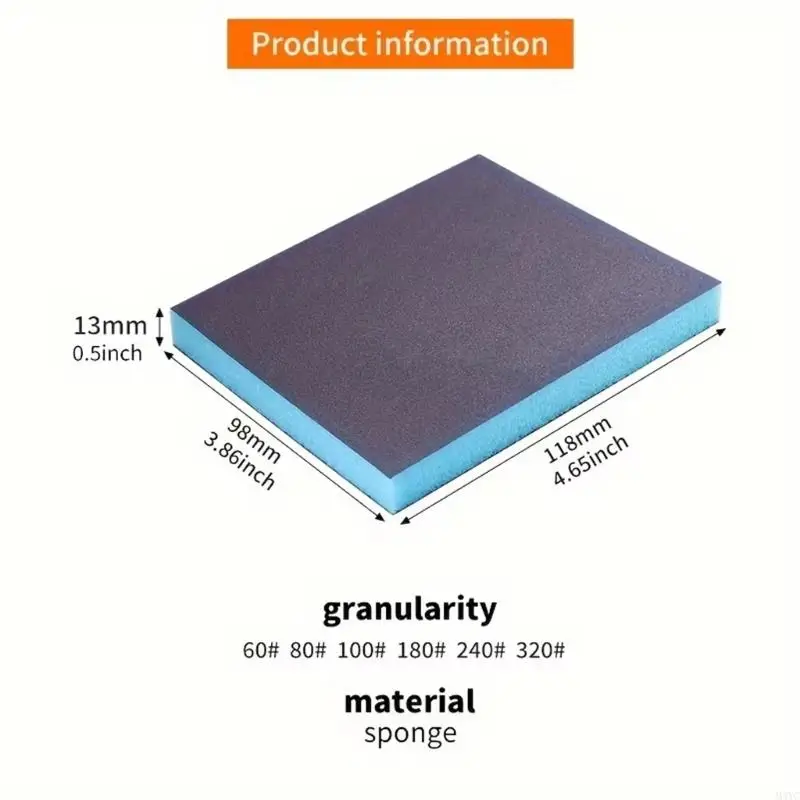 M4YC 6PCS 60-320 GRIT SANDING SANDING SANDING BLOCK