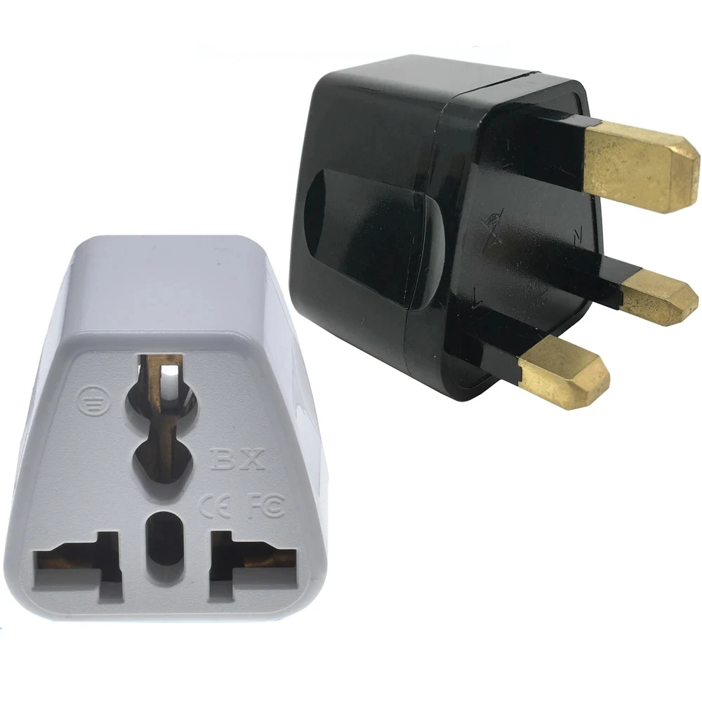 Adaptador de enchufe Universal de Reino Unido, adaptador de corriente de viaje de 1 piezas a EE. UU., UE, AU, convertidor de toma de corriente eléctrica