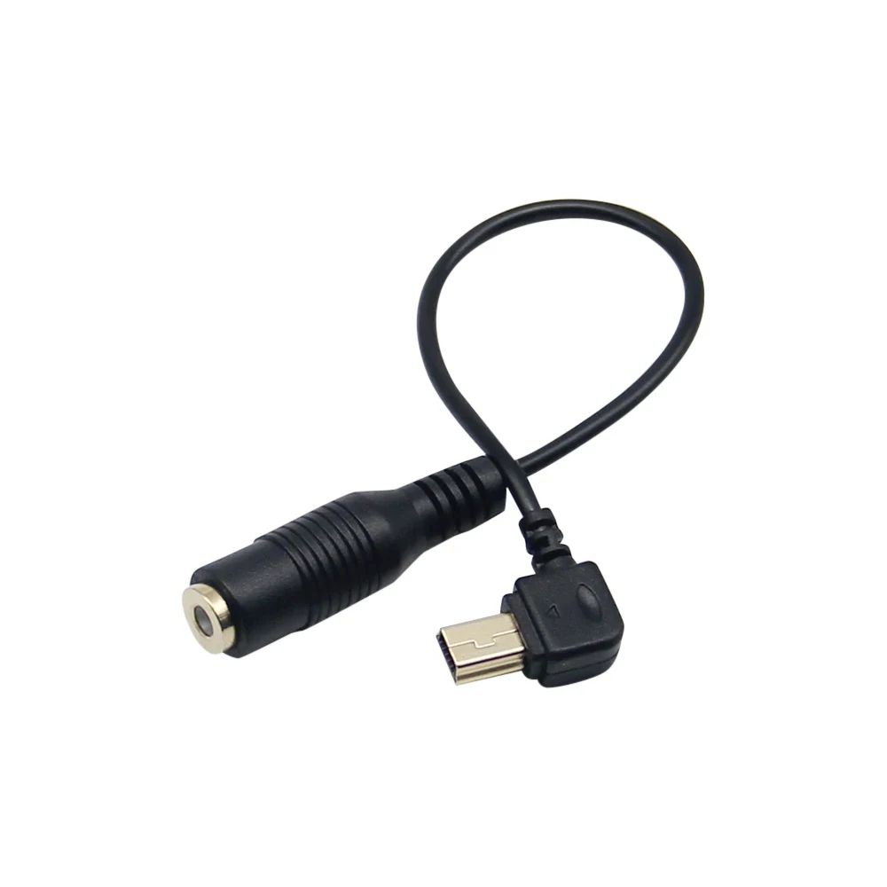 Microphone Adapter Mini USB Male To 3.5mm Jack Female Data Cable Audio Cable Cord Sports Camera Accessories For GoPro Hero3/3+/4