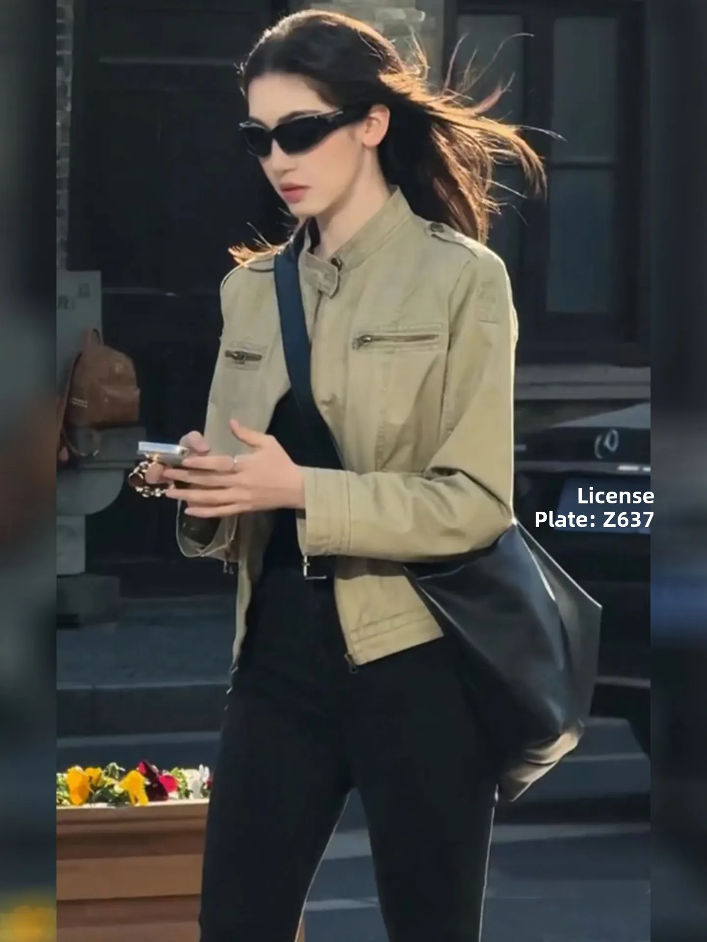 

Retro American Sle ort Jaet Women's Military een Stand Collar Spring 2026 Design Sensation Top Ladies Coat