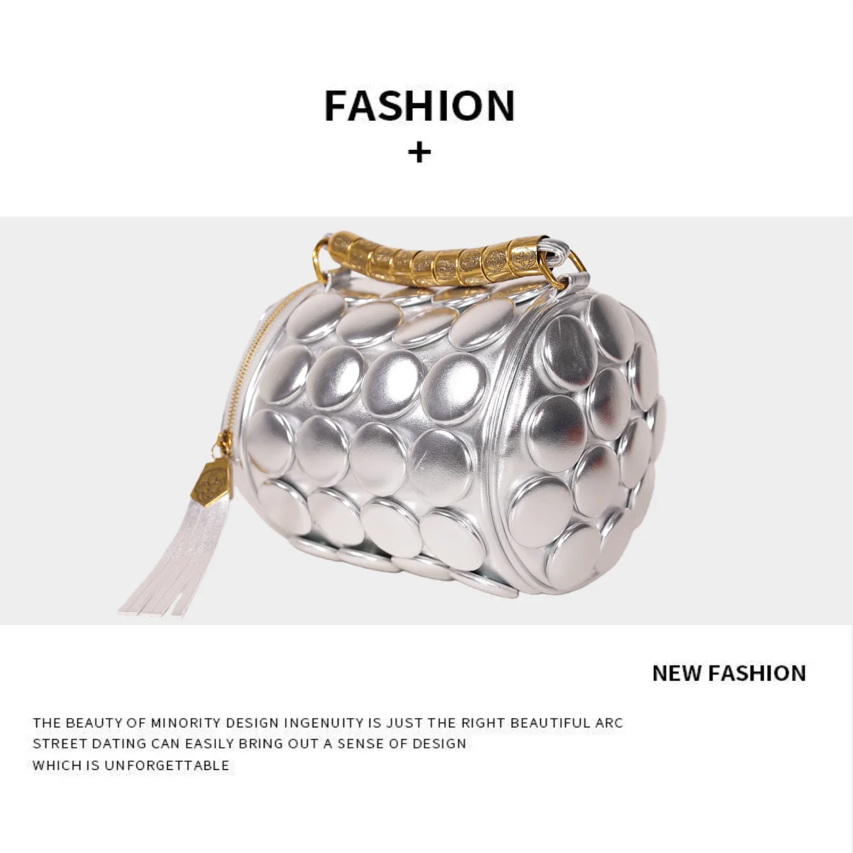

New style of 2025 cross-border trade cylindrical bag, retro pillow bag, trendy single-shoulder handbag, best-selling slouchy sho