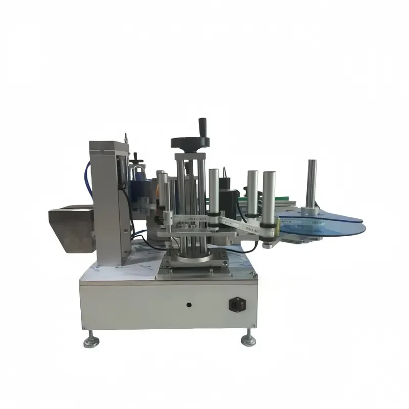 Automatic Tabletop Round Bottle Jars Cans Transparent Adhesive Sticker Labeling Machine