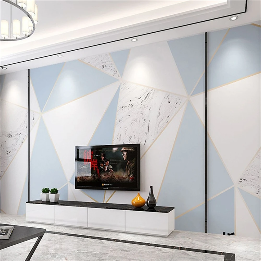 

custom Nordic abstract geometric Wallpaper Mural marble wallpapers living room Nordic Background Wall Paper Fresco home decor