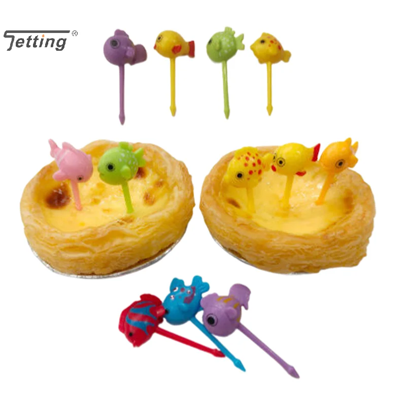 8Pcs Cartoon Fruit Fork Toothpicks Cute Animal Food Selection Pick Mini Lunch Box Decoration Children's Food Supplement Tool
