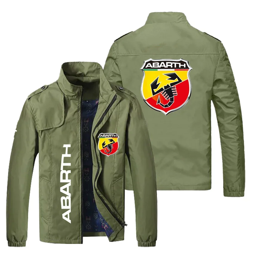 2023 NEW Spring Autumn Men ABARTH LOGO jackets Popular Printed casual fashion loose biker jacket Men street baseball uniform