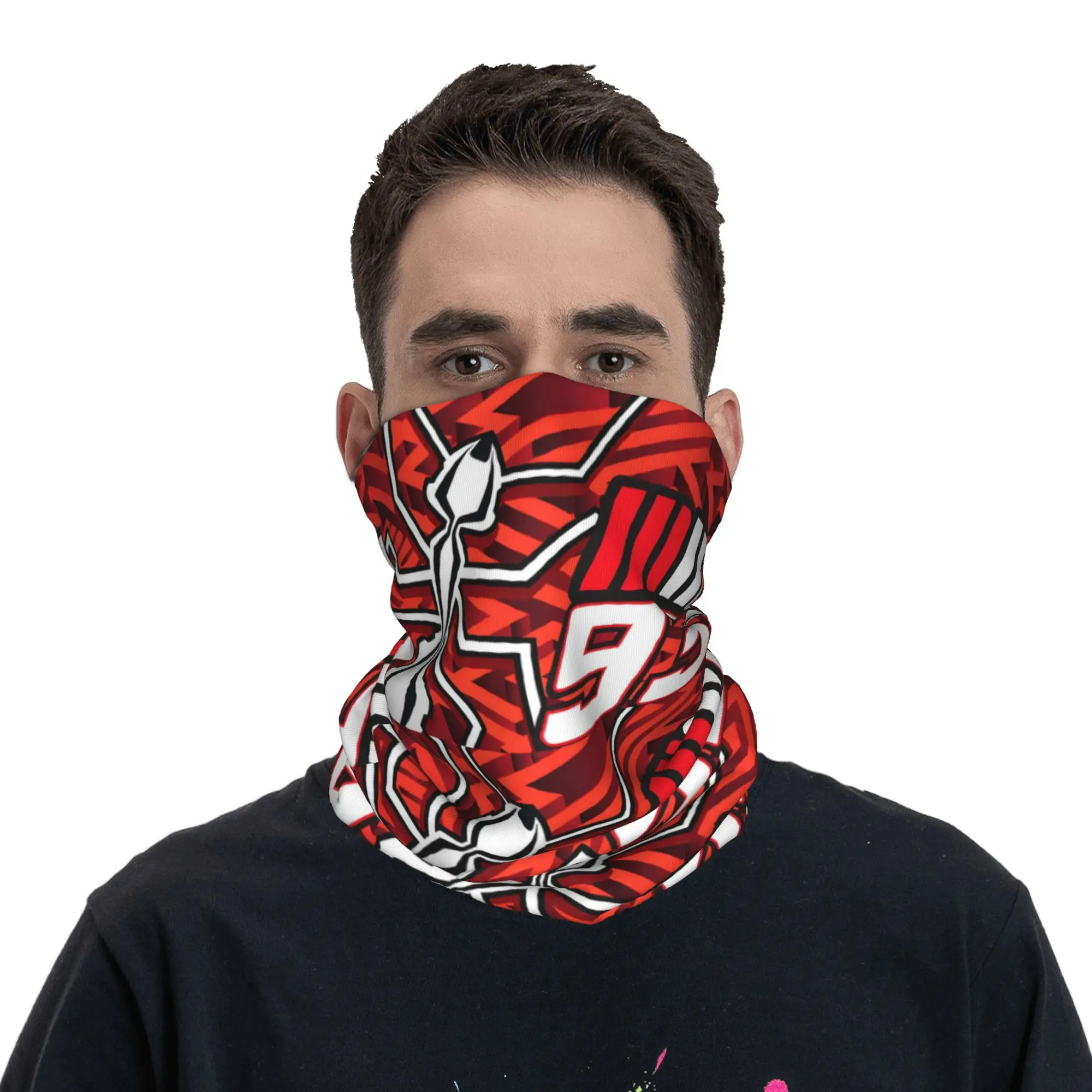 Custom M-Marced Motor 93 Neck Gaiter Women Men UV Protection Winter Motorcycle Rider Bandana Scarf for Ski