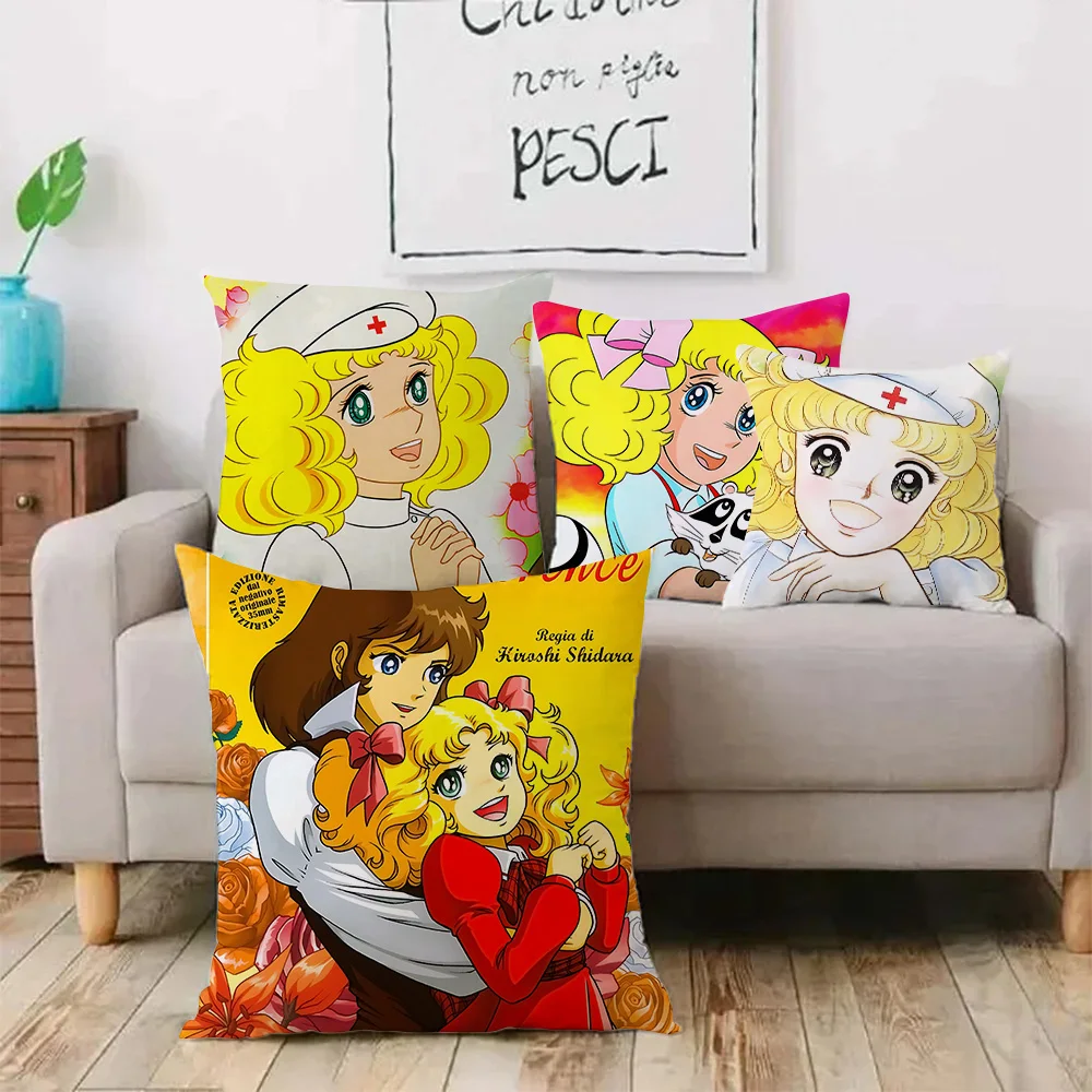 C-Candy C-Candy fodere per cuscini Cartoon Sofa decorativo casa stampa fronte-retro breve peluche carino fodera per cuscino