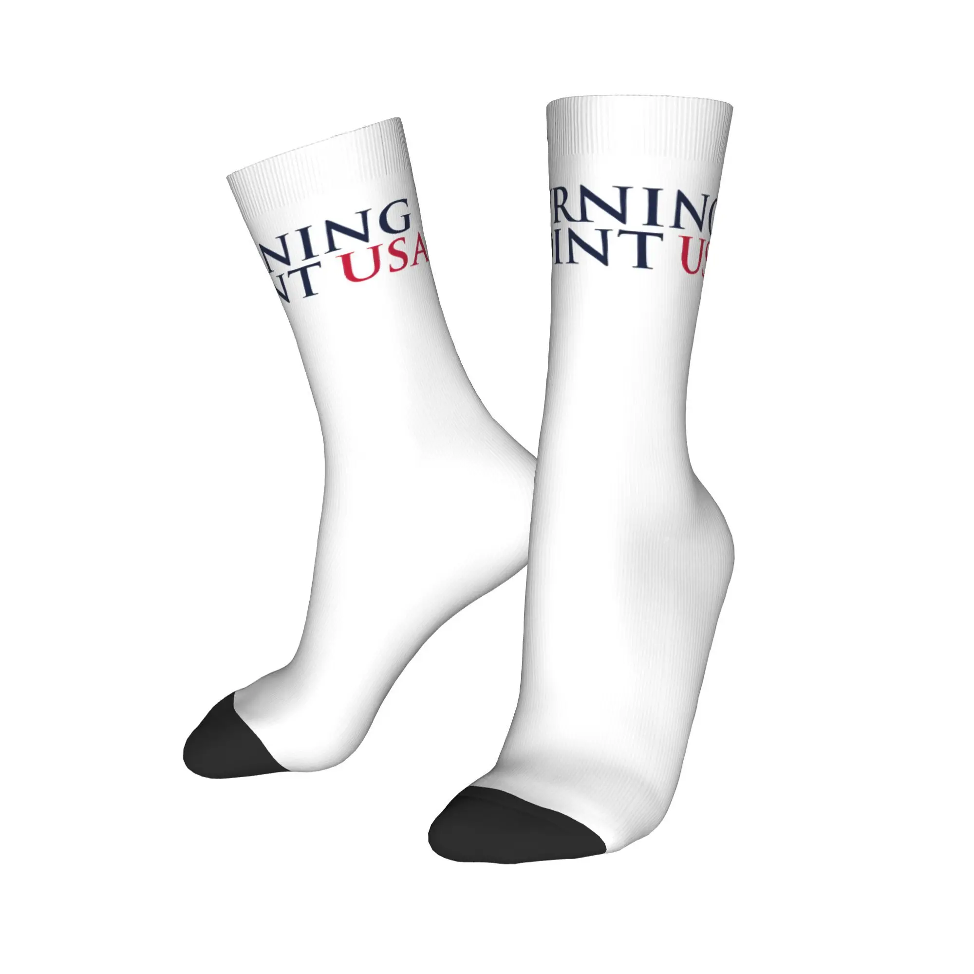 턴잉 포인트 미국 찰리 커크 양말 겨울 스타킹 현대 커플 고품질 양말 인쇄된 야외 미끄럼 방지 양말