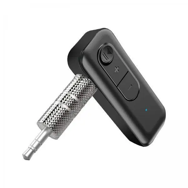 3.5mm Aux Bluetooth Audio Adapter Portable Transmitter Receiver with Clip Noise Cancelling for Car Home Stereo Wired Headphones