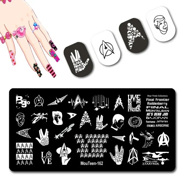 New Car Brand Pattern Nail Stamping Plates Car Logo Nail Stamp Plates Signboard Car Nail Plates #166