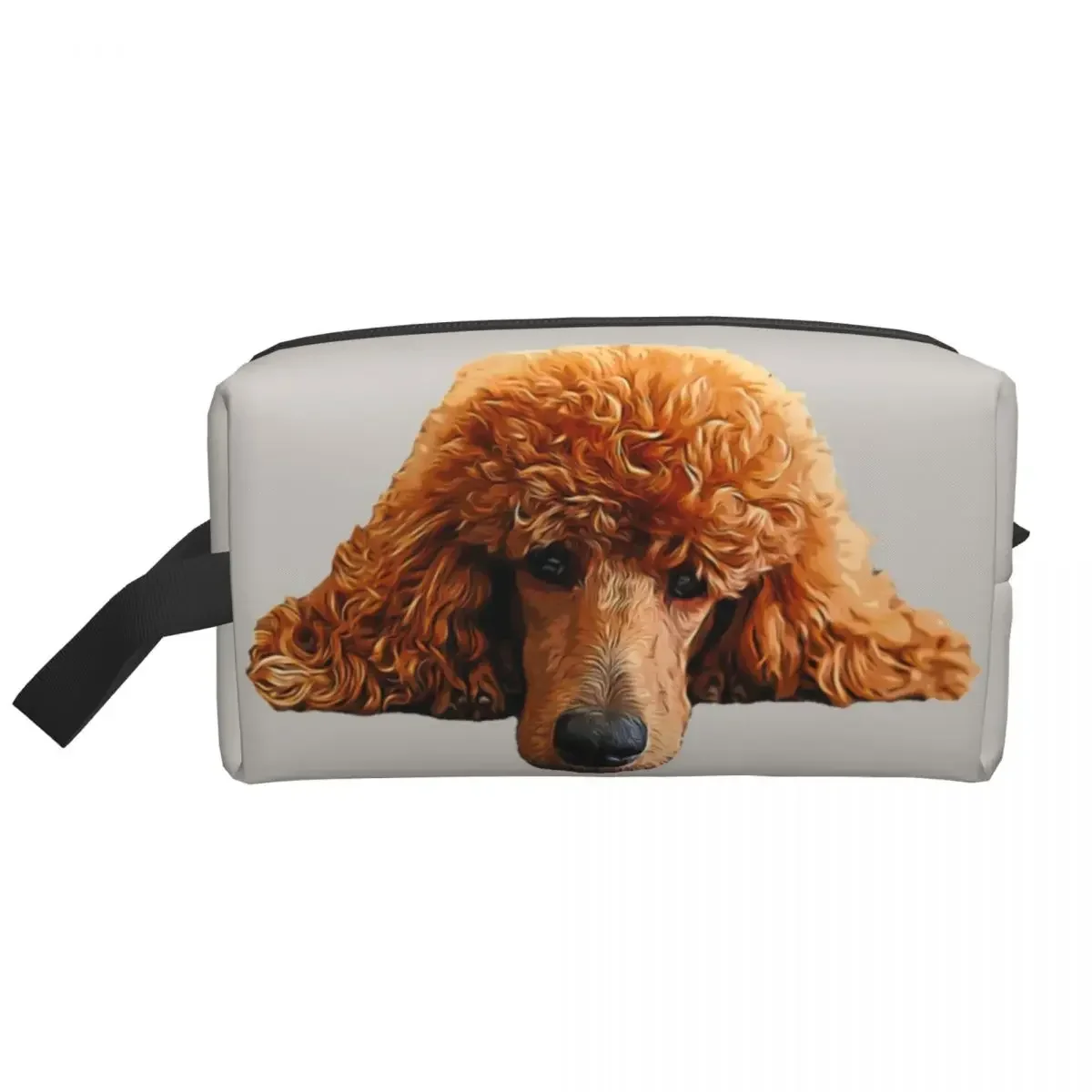 Custom Kawaii Poodle Head Toiletry Bag for Women Cute Puppy Dog Makeup Cosmetic Organizer Ladies Beauty Storage Dopp Kit Case image 2
