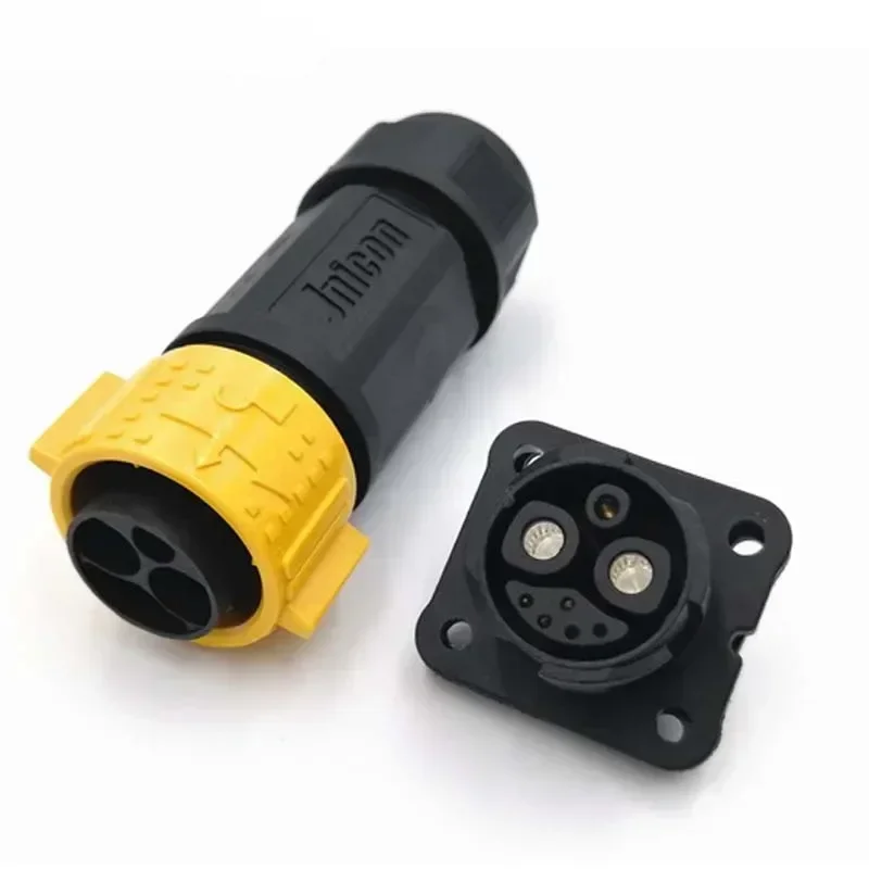 Waterproof M25 2+1+5 60A Electric Motorcycle Lithium Battery Connector E-bike Charging Power Plug Socket CE UL Certified IP67
