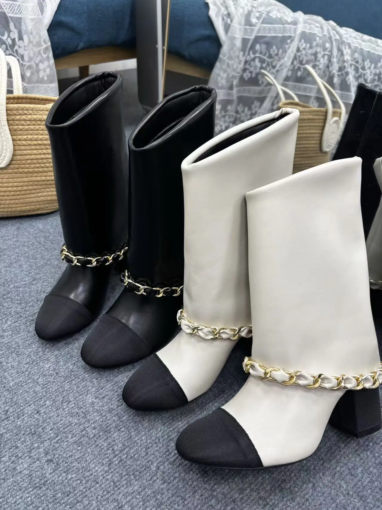 

Autumn Winter New Women's High Boots Leather Individual Style Knee High Boots ‌Knight Boots Handmade Botas Mujer