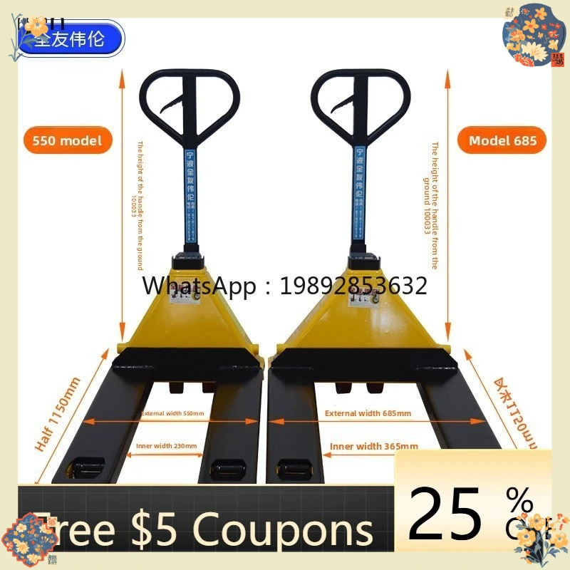 ABB  Electronic Forklift Scale 2 Tons Mobile Weighing Weight Cattle Pallet with Scale Hand Push Hydraulic Truck