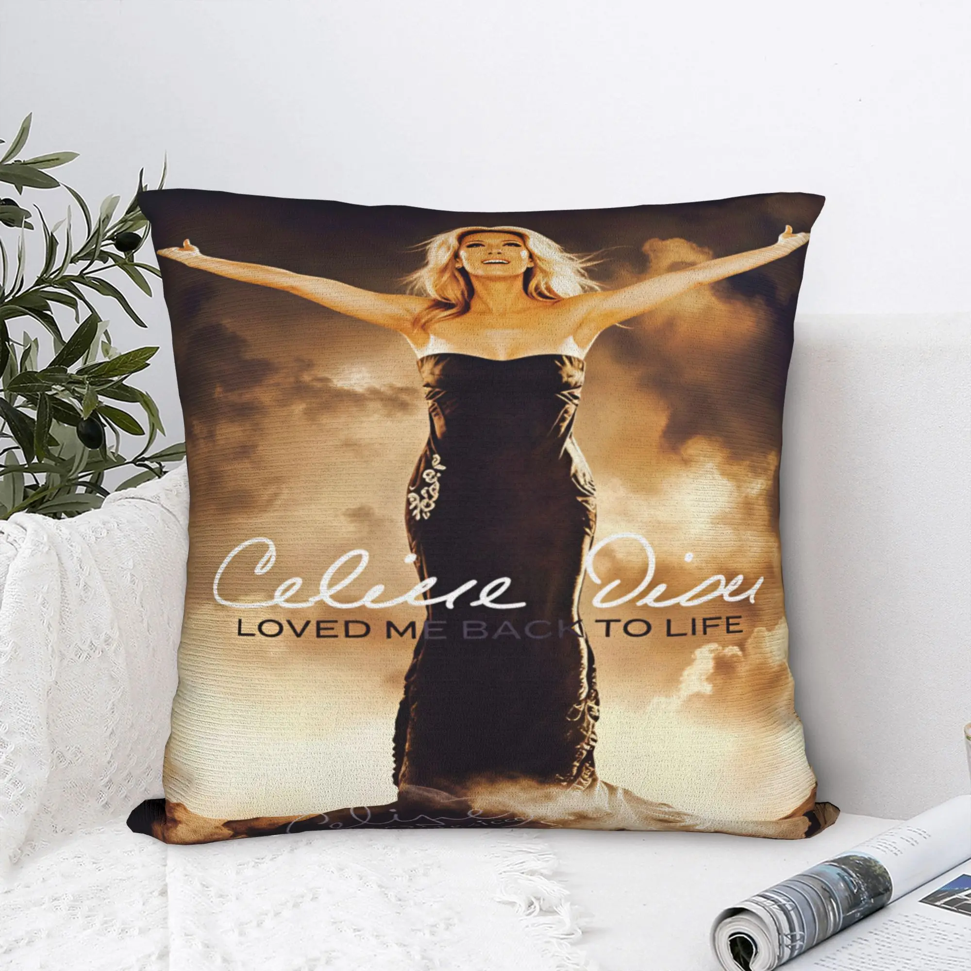 Pillow Case Celines Dions Paris 2026 Print  Pillow Cover For Sofa Home Decor Kawaii Pillowcases