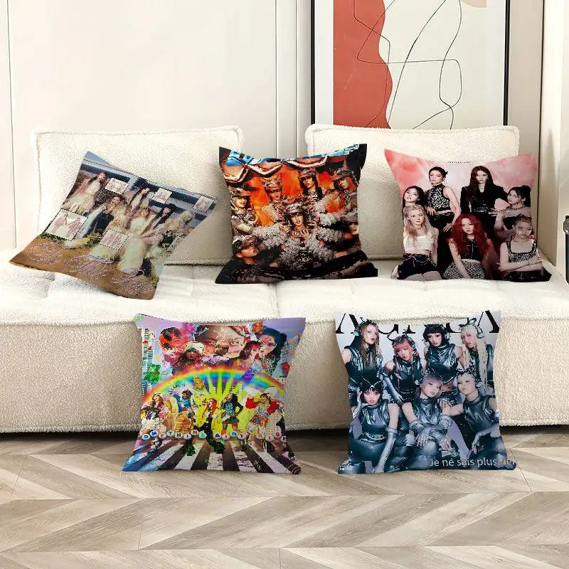 

Kpop X-XG Group Cushion Cover Car Throw Pillow Case For Sofa Car Christmas Gift 40x40cm 45x45cm
