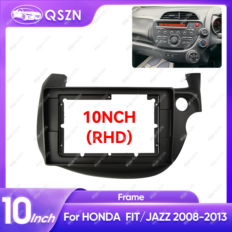 For HONDA FIT / JAZZ 2008-2013 10INCH Car Radio Android Stereo Audio Screen Multimedia Video Player Navigation Frame  (RHD)