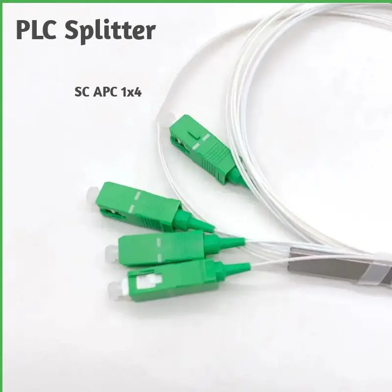 1x4 plc sc/apc sm único modo 0.9mm g657a1 lszh 1m ftth fibra óptica divisor conector de fibra de alta qualidade 1*4 sc apc