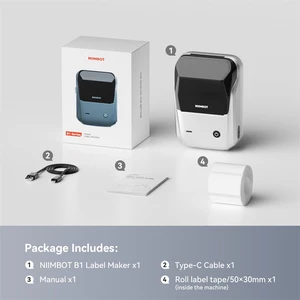 NIIMBOT B1 Printer Termal Portabel dengan Pita Perekat 2 Inci Printer Label Bluetooth Mini Pembuat Stiker Mendukung Ponsel Cerdas PC 10 printer pc penjualan terbaik - №