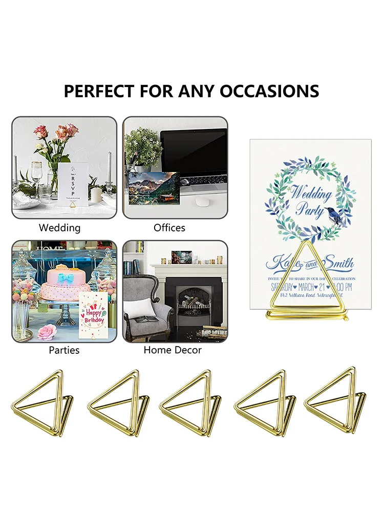 Place Card Holder 24 Pieces Table Number Stands for Photo Food Sign Memo Note Photo Frame Base Desktop Decoration