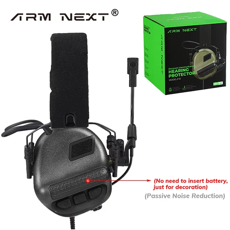 Upgrade Airsoft Tactical Headset Foldable Earmuff Microphone Military Headphone Shooting Hunting Ear Protection Earphones