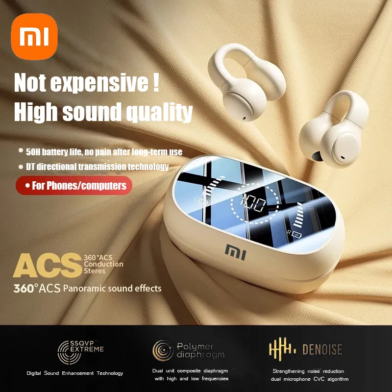 Xiaomi X51 Wireless Bluetooth 5.3 Headsets Bone Conduction Earphone Noise Cancelling HiFI Stereo Sound Sport Headset Earbuds