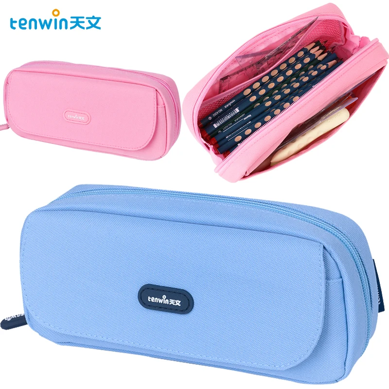 

Tenwin Cute Foldable Pencil Case Large Capacity Pencil Bag Pen Holder Stationery Desk Organizer Kawaii School Supplies