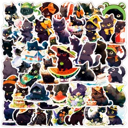 10/30/50pcs Kawaii Black Cat Animal Stickers Aesthetic Decals Laptop Suitcase Fridge Notebook Funny Decoration Sticker Kids Toys