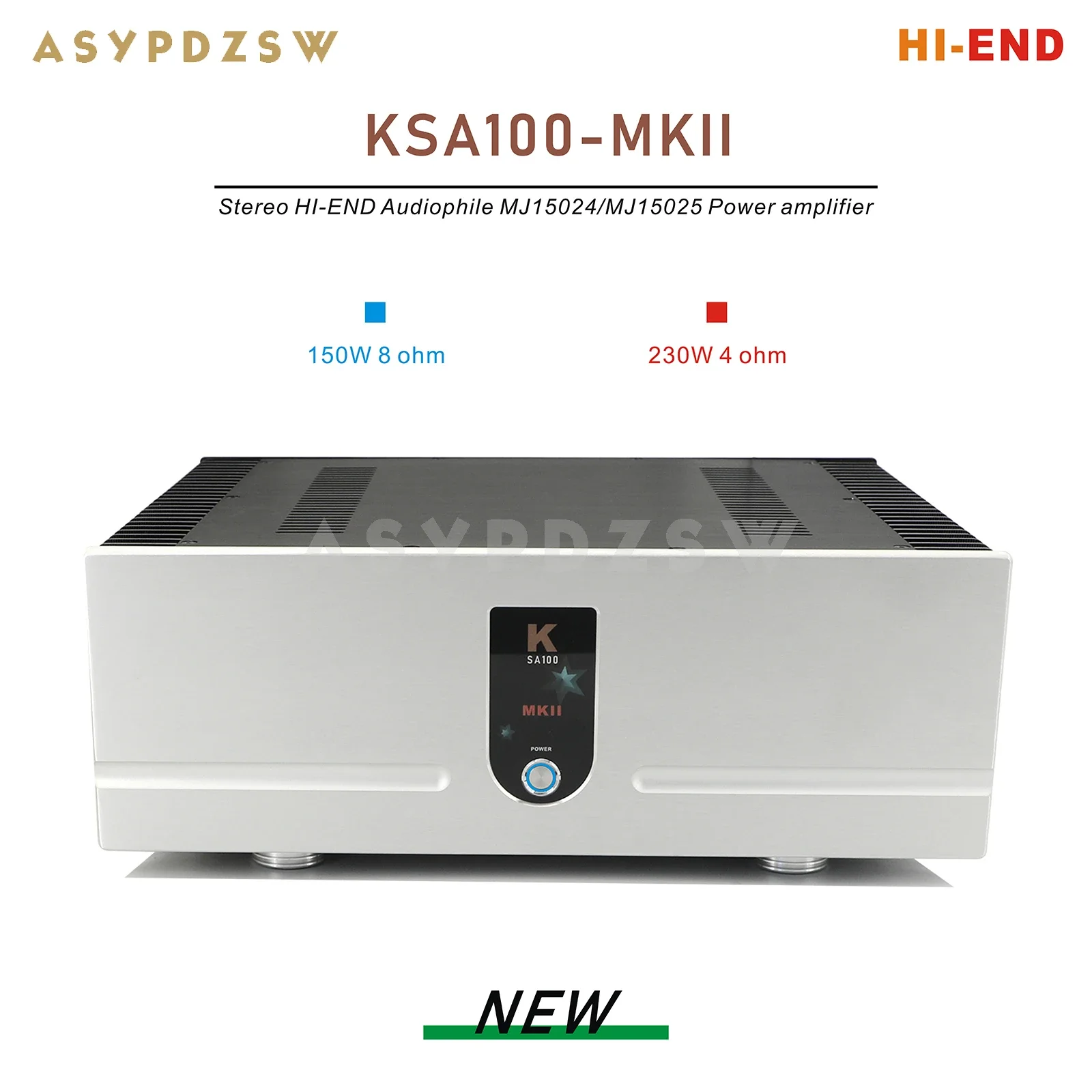 HI-END Stereo KSA100-MKII Audiophile MJ15024/MJ15025 Power amplifier Base on KSA100 150--230W