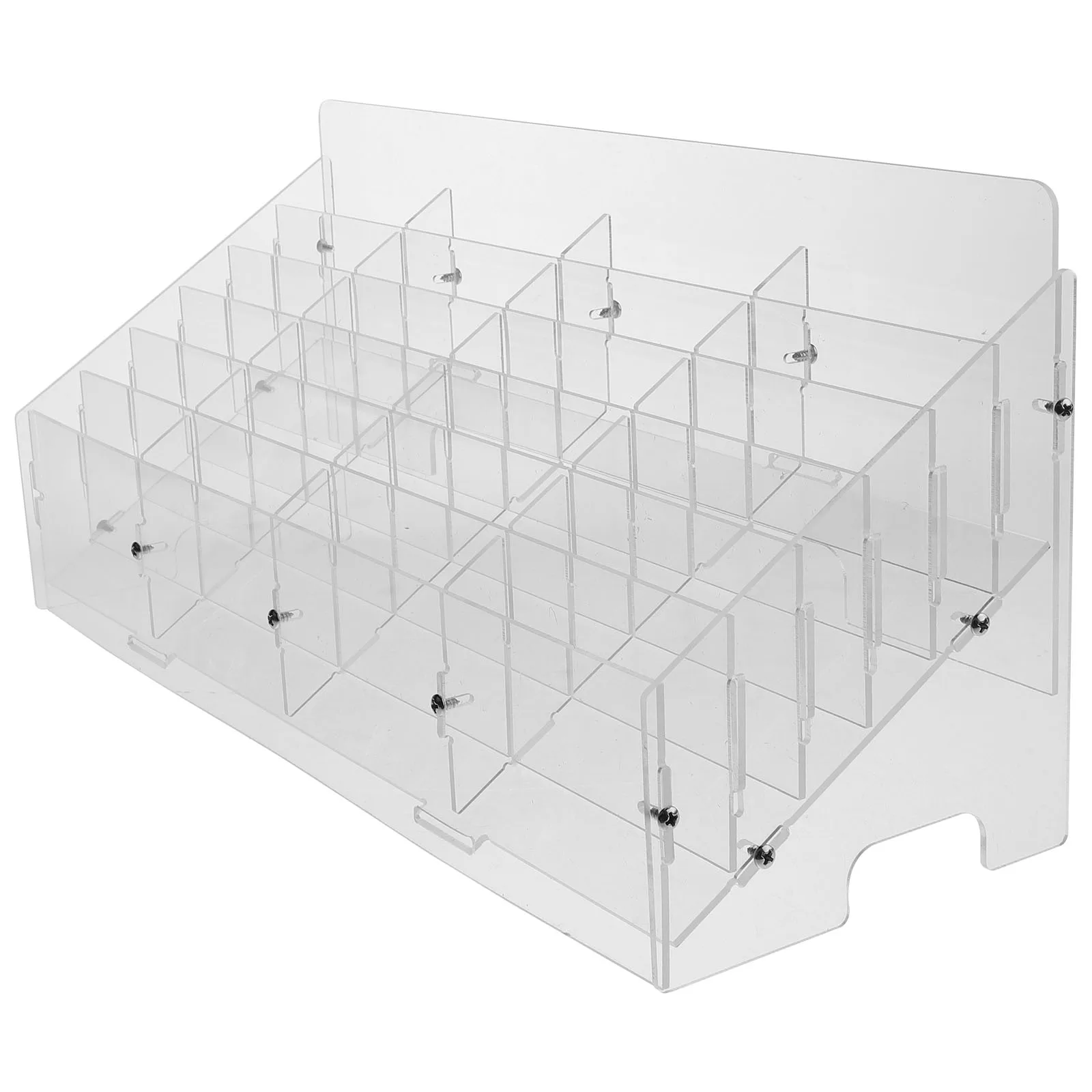 

Multi-compartment Phone Storage Box Acrylic Card Slot Organizer Display Stands Business Clear Game Flash Holder Desk Accessories