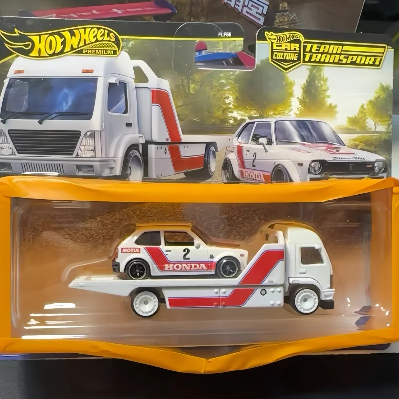 

2025 Original Hot Wheels 1:64 Team Transport G Case Toyota Honda Plymouth Set Model Car Toy Die-Cast Vehicle FLF56 Birthday Gift