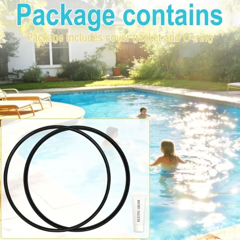 2Pcs Replacement Gaskets and O Ringing for SHPF SHPM Pool Pumps Models Leak Prevention Easy Installation R0446200 M4YD