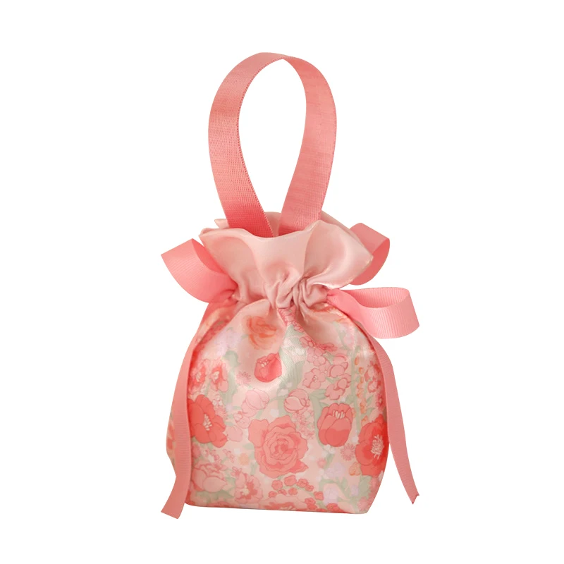 9.5*5.5*14 ซม.ถุงขนมแต่งงานแบบพกพาผ้ากระเป๋าสตางค์ของขวัญงานแต่งงานบรรจุกระเป๋ามือถือเครื่องประดับของขวัญกระเป๋า