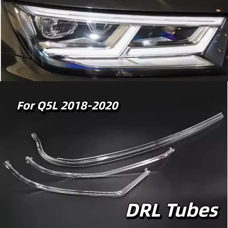 

Направляющая полосы для фар DRL, дневные ходовые огни для Audi Q5L 2018 2019 2020, автомобильные аксессуары