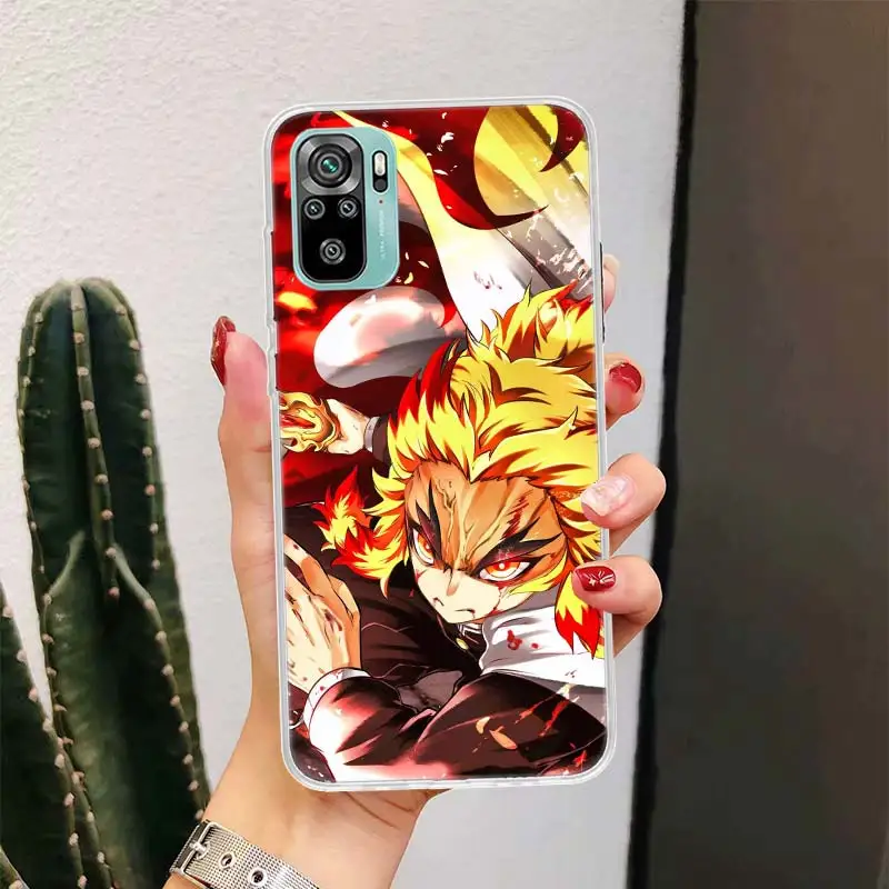 Demon Slayer Rengoku Kyoujurou For Xiaomi Redmi 10 12 10A 10C 12C 9 9A 9C 9T Phone Case 8 8A 7 7A 6 6A S2 K20 K30 K40 Pro Cover