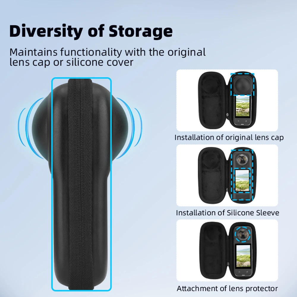Insta360 x4用ミニ携帯電話ケース,収納ボックス,傷防止バッグ,スポーツカメラアクセサリー