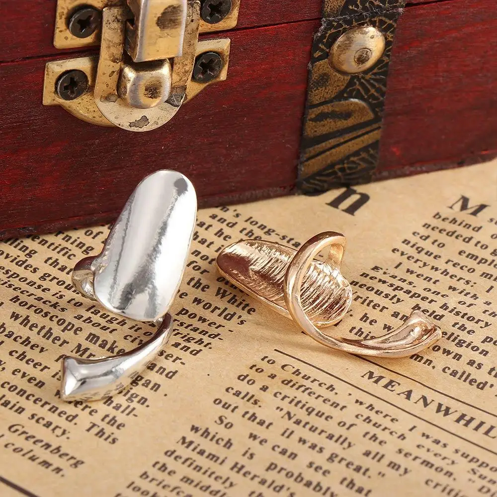 Punk False Metal Ring Nail Gold Silver Rings Women Fashion