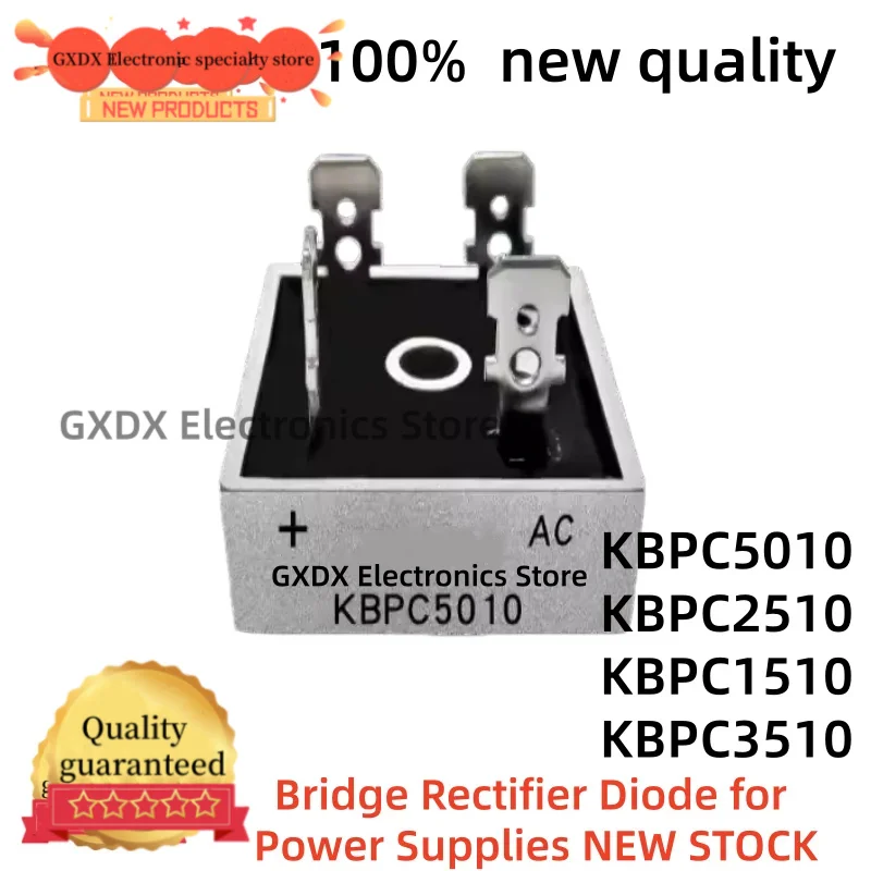 5-10unidades 1005 nuevo KBPC5010 5010 50A 1000V KBPC1510 KBPC2510 KBPC3510 Bridge Rectifier Diode for Power Supplies NEW STOCK