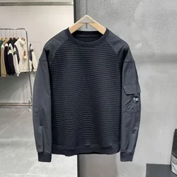 Pull sans Capuche pour Homme, Haut PVD, Noir, 1 Pièce, Nouveauté, Luxe, Mode Harajuku