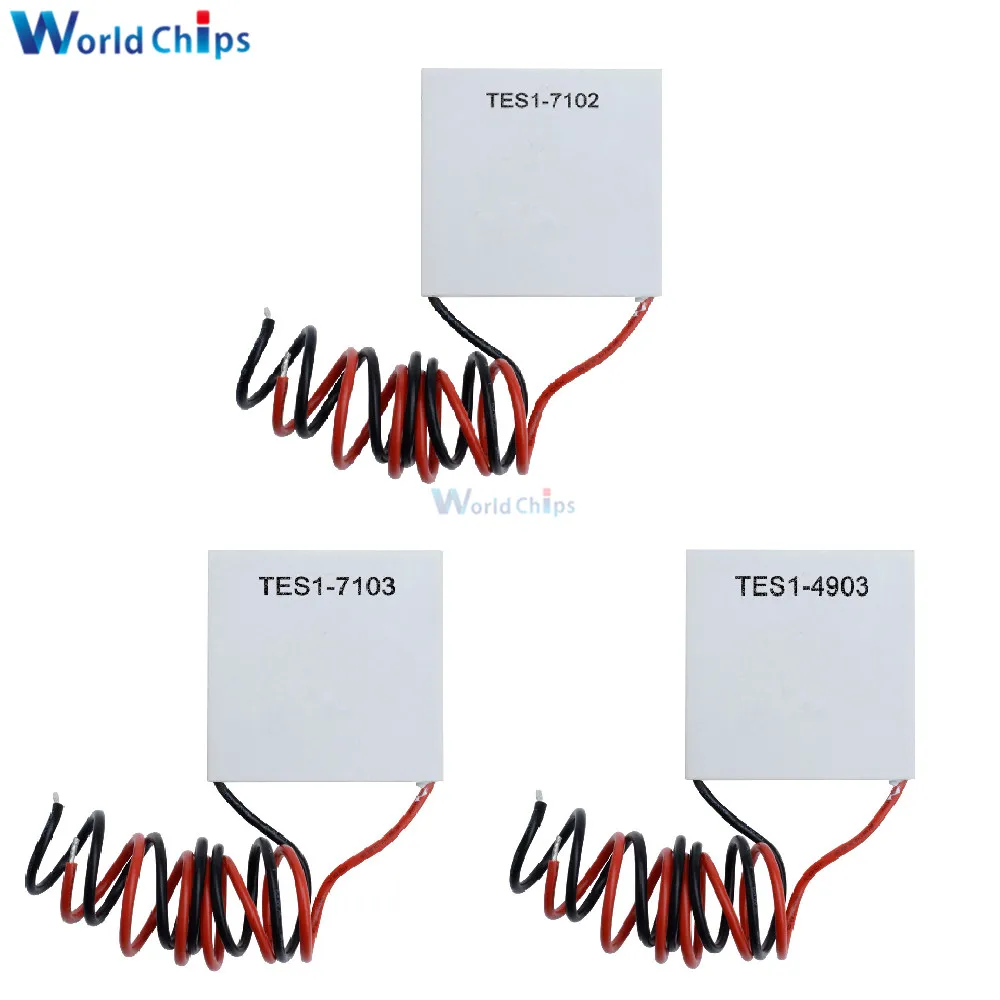 1PCS TES1-7102 TES1-7103 TES1-4903 Low Power Refrigeration Sheet TEC1-12706 Heatsink Thermoelectric Cooler Peltier Plate Module