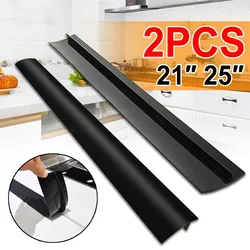 2pcs Kitchen Silicone Seals Gap Filler Stove Counter Gap Cover For Cooker Worktop Resistant Mat OilDust Water Sealing Strip