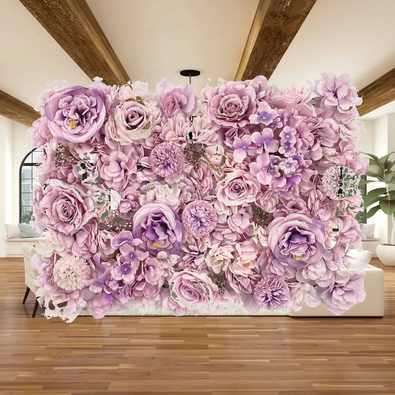 

Artificial Flower Panel Flower Arrangement DIY Valentines Day Decor Rose Flower Backdrop for Wedding Event Home Outdoor Ceremony