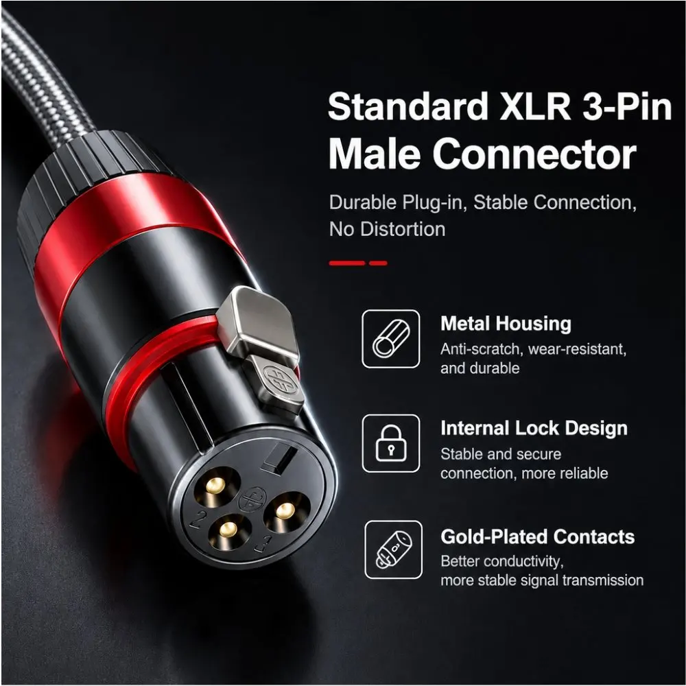 USB C to XLR Female Audio Cable 32bit 384kHz DAC HiFi Digital to Analog Converter Cord for Phone PC to Amplifier Speaker