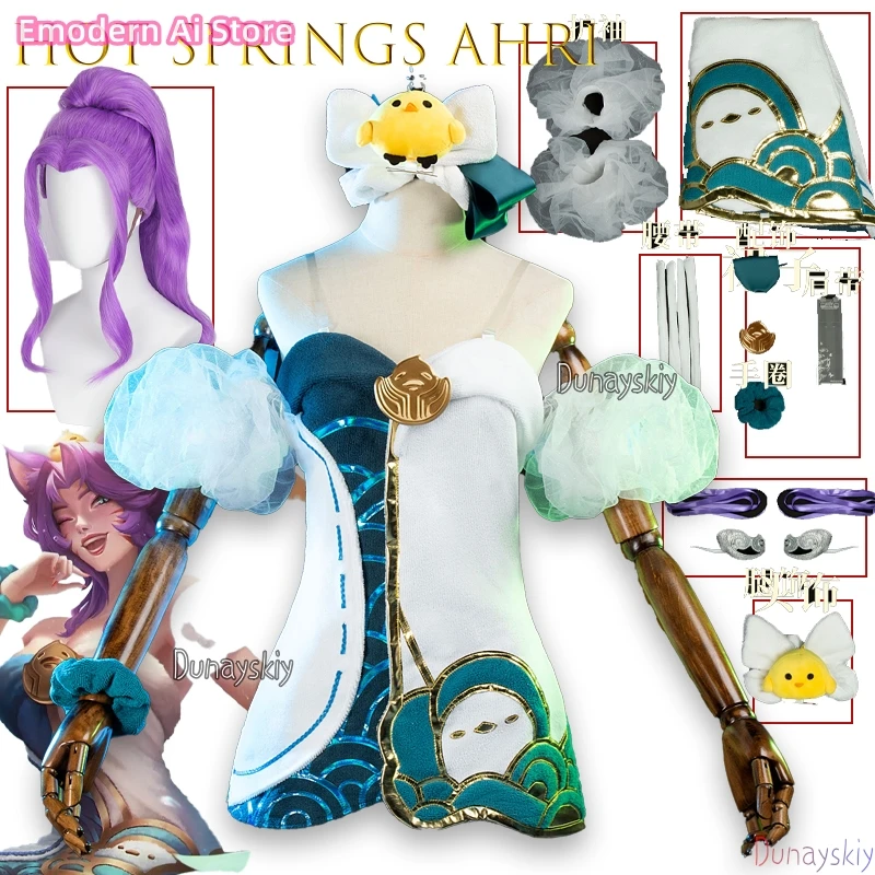 

Hot Springs Ahri Cosplay 코스프레 Accessories For Women High Quality Sexy Design Halloween Christmas 코스프레 Cosplay Party