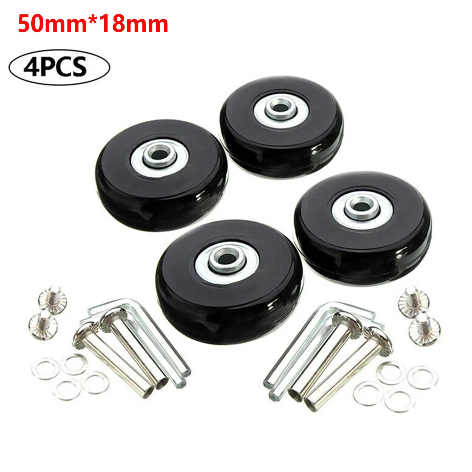 

4 Pcs Luggage Suitcase Replacement Wheels Roller Skate Repair Swivel Mute Dual Roller Wheels Traveling Box Universal Wheel