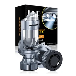 H4 LED Projector Mini Lens Auto H4 LED Headlight Bulb Kit Conversion High Beam Low Beam 1000000LM 6000K Turbo Fan Car Light Lamp