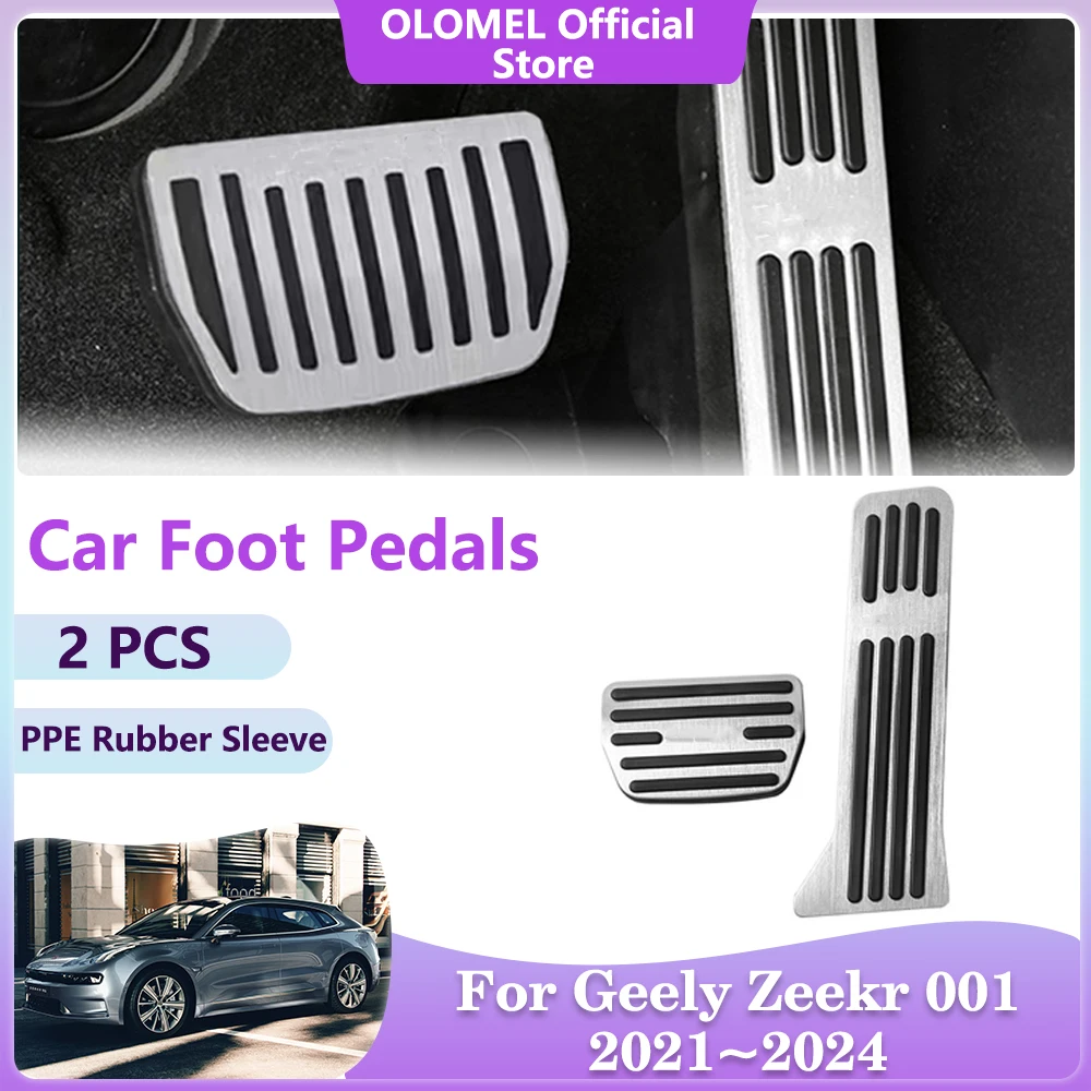 Car Foot Pedals for Geely Zeekr 001 2021 2022 2023 2024 Brake Accelerator Pedal Pad Stainless Steel Mat Cover Interior Acessorie