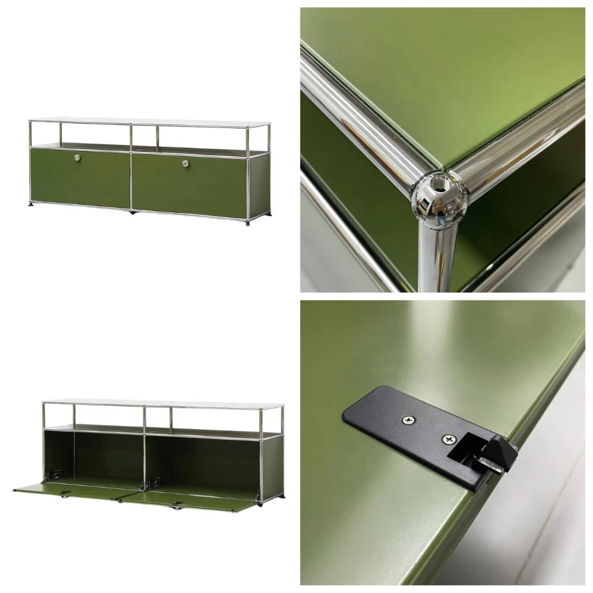 

Hot Sale Modern Stainless Steel Assemble Cabinet Multi Functional Shelving Living Room Storage Cabinet for Home